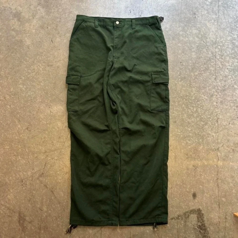 Vintage 80's 90's Forest Fire Fighter FSS Button Ranger Cargo Pants 32-36x34